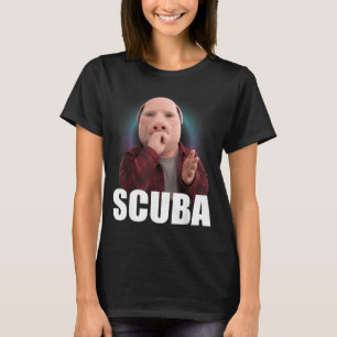 Camiseta Meme Engraçado de Dança de Scuba Porco Meme Brainr