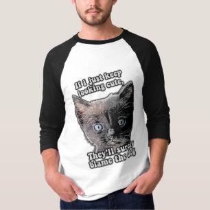 Camiseta Meme engraçado de gato zangado para donos e amante