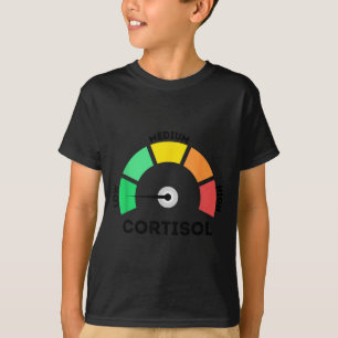 Camiseta Meme Engraçado de Níveis Baixos de Cortisol