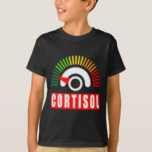 Camiseta Meme engraçado de níveis baixos de cortisol fadiga