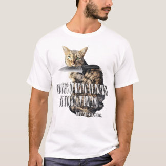 Camiseta meme engraçado de t-shirt de gato