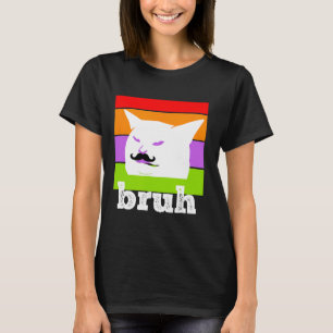 Camiseta Meme Engraçado Dizendo Bruh com Cat-cinco De Mayo-