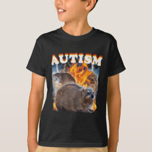 Camiseta Meme engraçado do Hyrax Autista