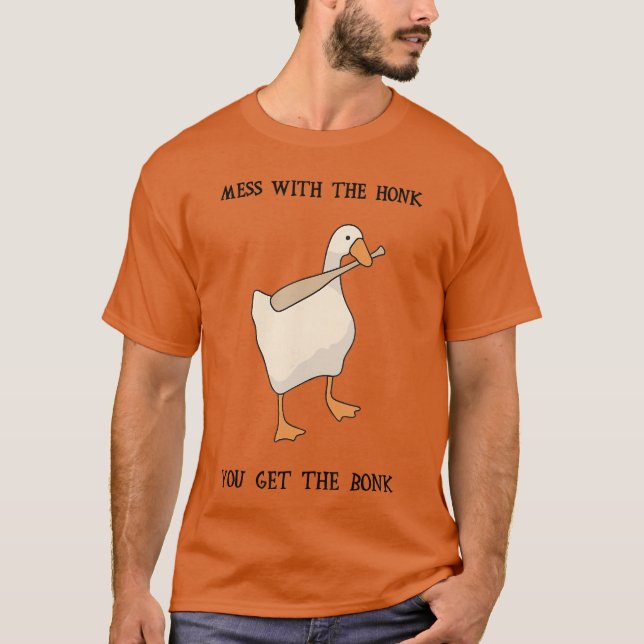 Camiseta Meme engraçado do jogo Funny Goose sem título (Frente)