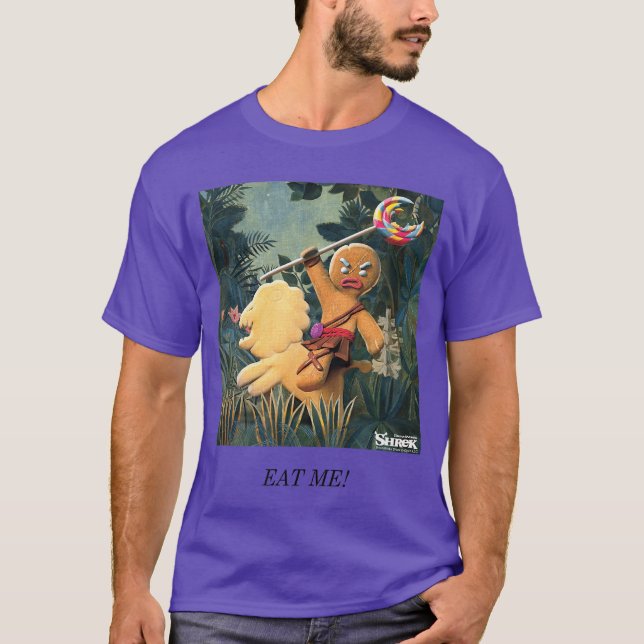 Camiseta Meme engraçado Shrek Gingy Eat Me (Frente)