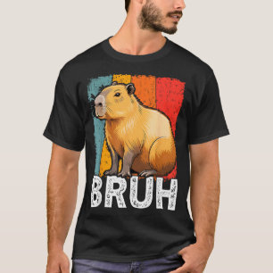 Camiseta Meme gráfico engraçado capivara bruh para meninos