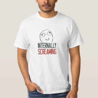 Camiseta Meme internamente gritando