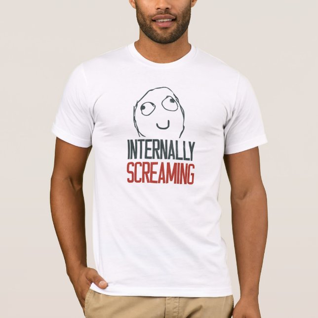 Camiseta Meme internamente gritando (Frente)