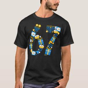 Camiseta Meme Judaico Engraçado 67 Hanukkah Conjunto Combin