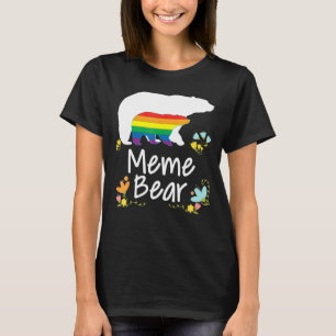 Camiseta Meme Lgbt Bear Gay Lésbica Pride Rainbow Floral Tr
