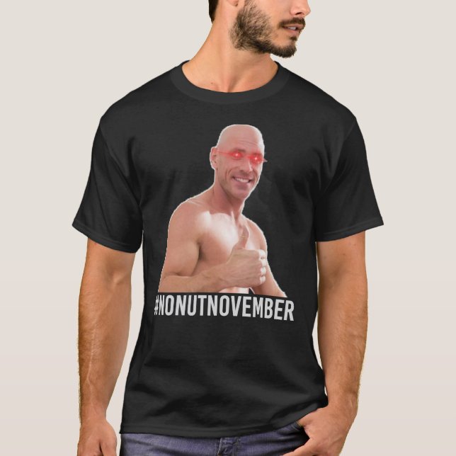 Camiseta Meme No Nut Novembro- Endossado por Johnny Sins [W (Frente)