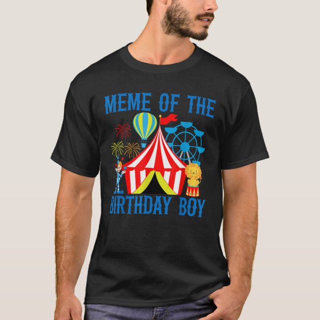 Camiseta Meme of the Birthday for Boy Ringmaster Circus Car (Frente)