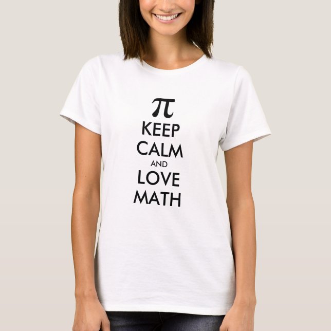 Camiseta Meme personalizável da Internet MANTÉM CALMO e AMO (Frente)