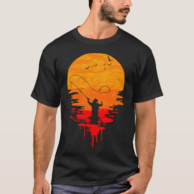 Camiseta Meme Retro de Pesca de Truta com Bootleg Caótico d (Frente)
