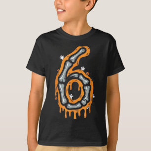 Camiseta Meme Seis Sete Esqueleto Fantasia de Halloween Cas