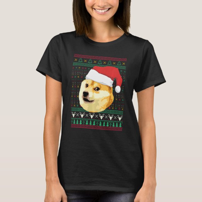 Camiseta Meme Shiba Inu Papais noeis Engraçados (Frente)