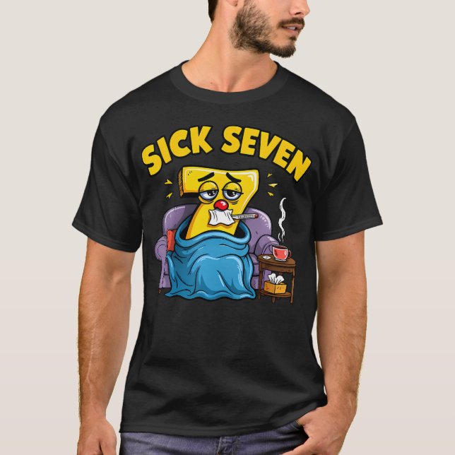 Camiseta Meme Sick Seven Seis Sete Brincadeira de  (Frente)
