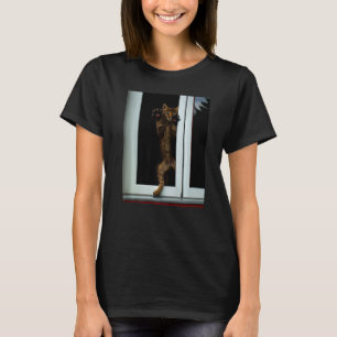 Camiseta Meme trabalho de arte gatinho de gato maluco