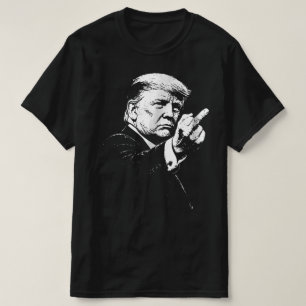 Camiseta Meme Trump Dedo do Meio 2026 Engraçado Trump Viran