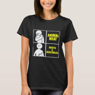 Camiseta Meme Vegano Humorístico Dieta Alimentar Vegetarian