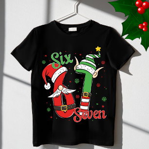 Camiseta Meme Viral Divertido Natal Seis Sete 6-7 Gnomies