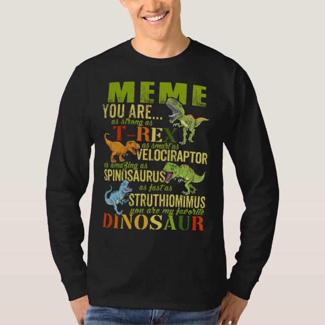 Camiseta Meme Você É Tão Forte Como Rex Dinosaur Memesaurus (Frente)