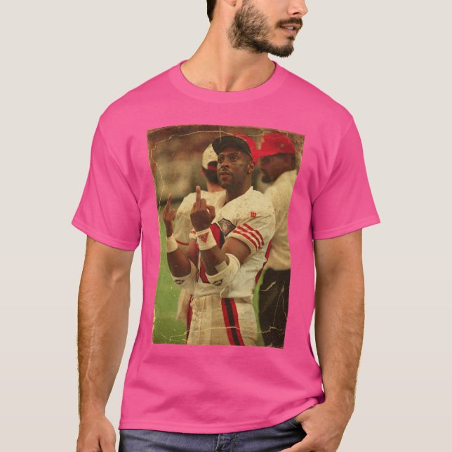 Camiseta Memem Middle Finger Jerry Rice Vintageretro girl (Frente)