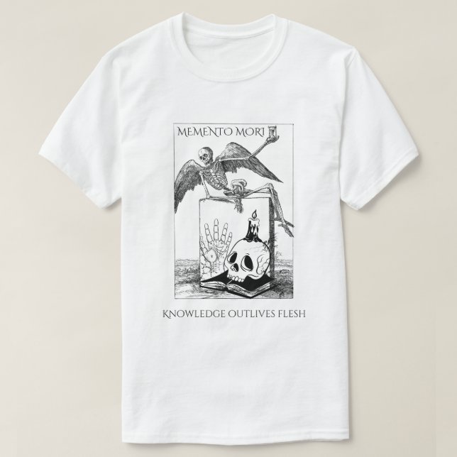 Camiseta memento mori dark academia (Frente do Design)