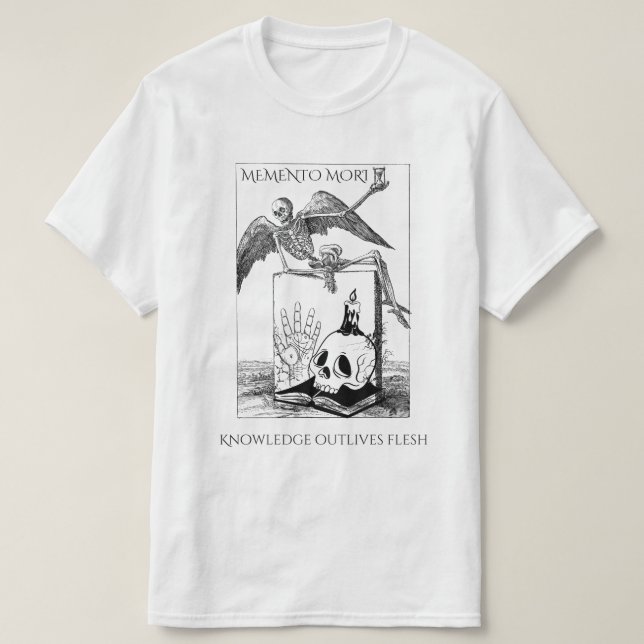 Camiseta memento mori dark academia (Frente do Design)