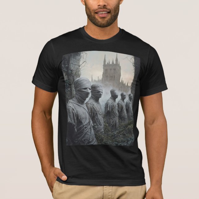 Camiseta Memento Mori Garden  — Gothic Wearable Art T-Shirt (Frente)