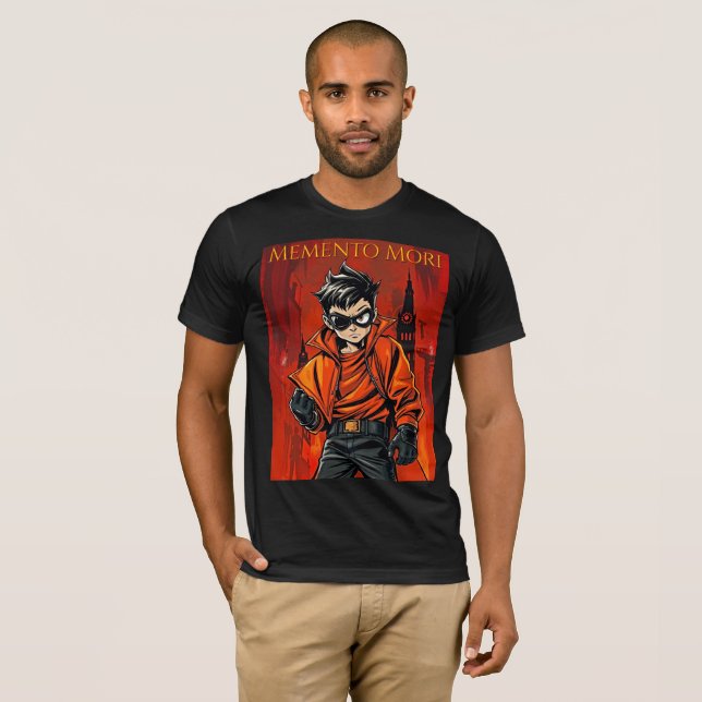 Camiseta Memento Mori Heroico T-Shirt: Negrito e Eterno (Frente Completa)