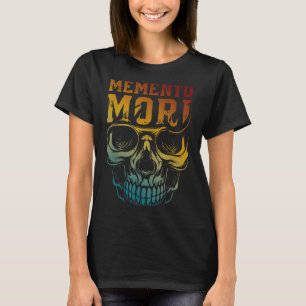 Camiseta Memento Mori Stoicismo Citação do Crânio Filosofia