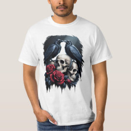 Camiseta Memento Mori: Uma Composição Floral Escura com Rav