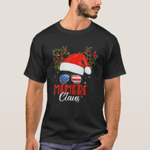 Camiseta Memere Claus Reindeer Papais noeis Messer Bun Nata