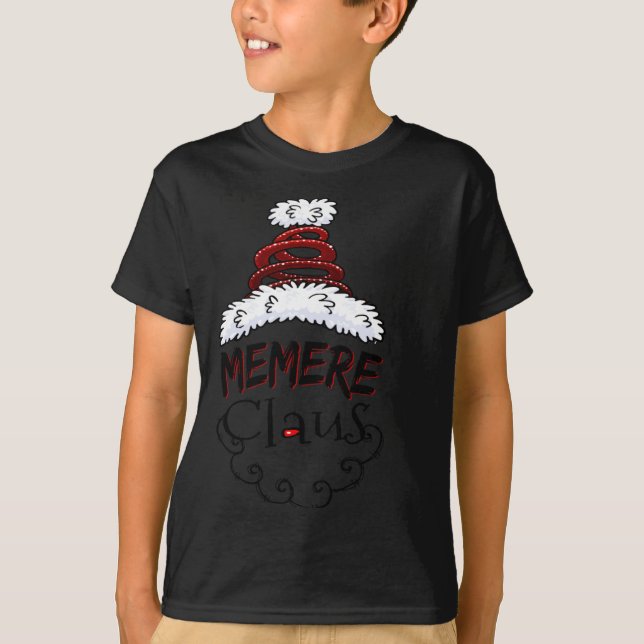 Camiseta Memere Claus Xmas Happy New Santa Claus Merry Chri (Frente)