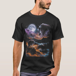 Camiseta Memes da Cena Noturna do Guaxinim Jimothy Uivando