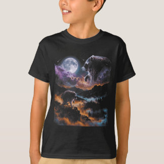 Camiseta Memes da Cena Noturna do Guaxinim Jimothy Uivando