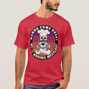 Camiseta Memes de Filme de Terror Engraçado Chef Servindo M
