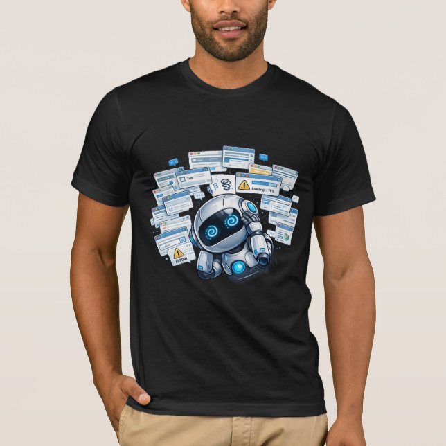 Camiseta memes de robô (Frente)