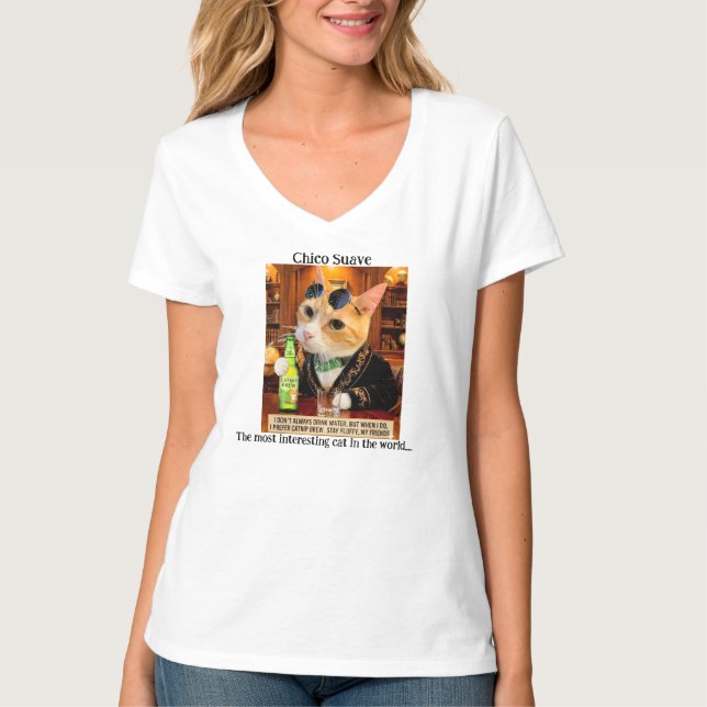Camiseta Memes Engraçados de Gatos (Frente)