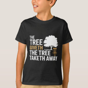 Camiseta Memes Engraçados de Golfe de Frisbee Árvore Humor