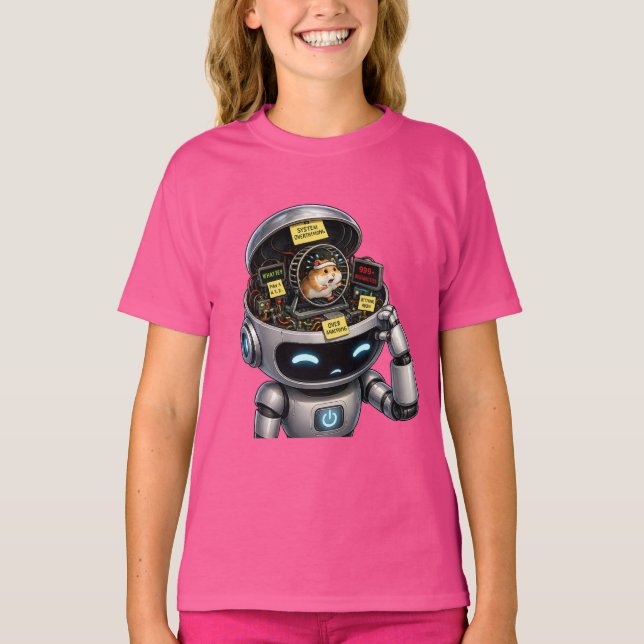 Camiseta memes engraçados de robô (Frente)