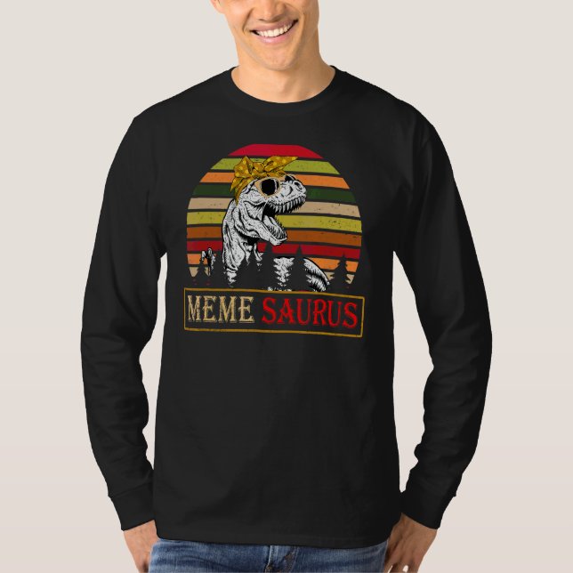 Camiseta Memesaurus Rex Dinosaur Meme Família Saurus (Frente)