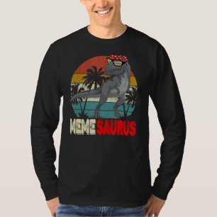 Camiseta Memesaurus Rex Dinosaur Meme Saurus Família da Mãe