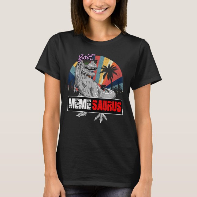 Camiseta Memesaurus Rex Dinosaur Meme Saurus Matchin (Frente)