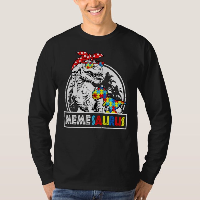 Camiseta Memesaurus T Rex Dinosaur Meme Saurus Match (Frente)