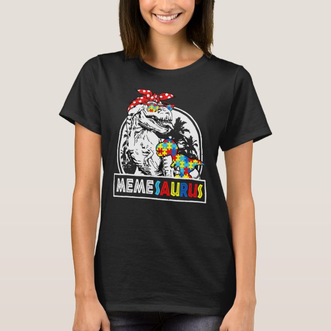 Camiseta Memesaurus T Rex Dinosaur Meme Saurus Match (Frente)