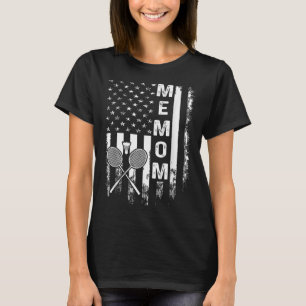 Camiseta Memorando de Badminton Bandeira Americana Natal Vi