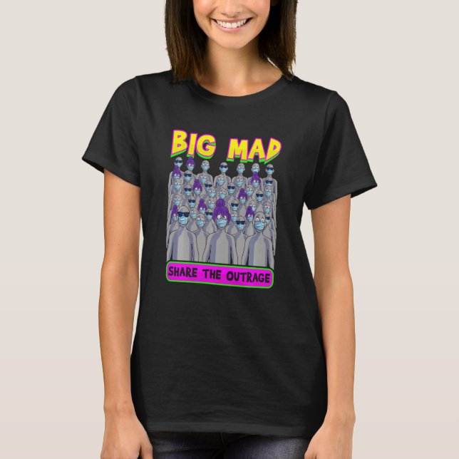 Camiseta Memória Big Mad Npc Memória Pessoas Máscara Máscar (Frente)