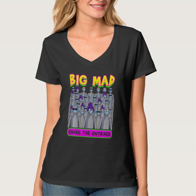 Camiseta Memória Big Mad Npc Memória Pessoas Máscara Máscar (Frente)